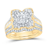 1 1/3CTW-DIA ANA M FASHION FLOWER BRIDAL SET